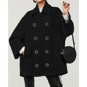 Nwt- Zara - WOOL SLIT OVERSIZE COAT X STEFANO PILATI- Size XS/S MSRP $319